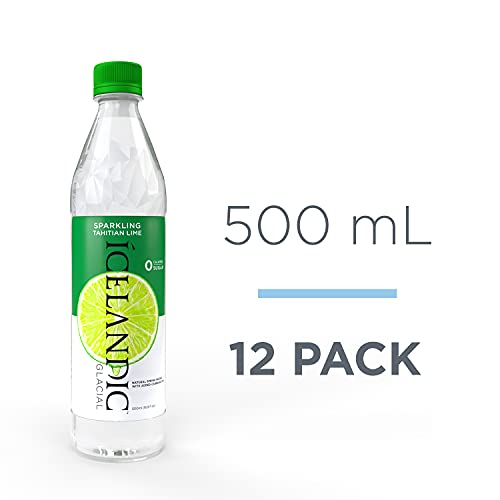 Icelandic Glacial Sparkling Water, Tahitian Lime, 500 ml, 12 Count