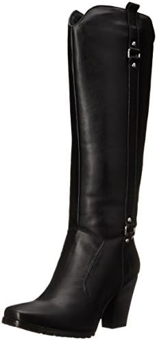 Ride Tec Women's 8625 20" Heeled Biker Work Boot, Black, 7.5 M US