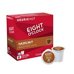 Eight O'Clock Medium Roast Coffee Hazelnut -- 18 K-Cups
