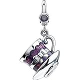 Sterling Silver Enamel Tea Cup Charm