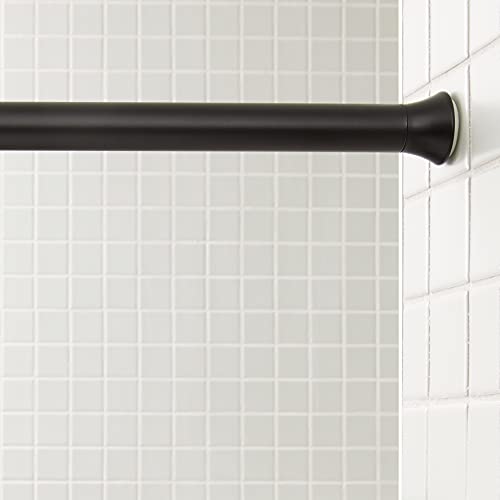 Amazon Basics Tension Curtain Rod, Adjustable 5490" Width Bronze