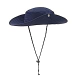 ISEYMI Multifunctional Outdoor cowboy hat Wide Brim Caps Sun Block Collapsible Hats Fishing/Golf Hat UPF50+