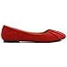 Ollio Women's Ballet Shoe Comfort Faux Suede Flat