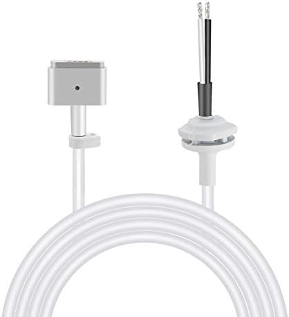 Qyd 45W 14.85V 3.05A Repair-Power-Adapter-Connector-Cable Replacement for MacBook Air A1435 A1465 A1436 A1466 MD223 MD224 MD231 MD232 MD592 MD711 MD712 MD760 MD761 6Ft Extra Charger-Cable【T Style】