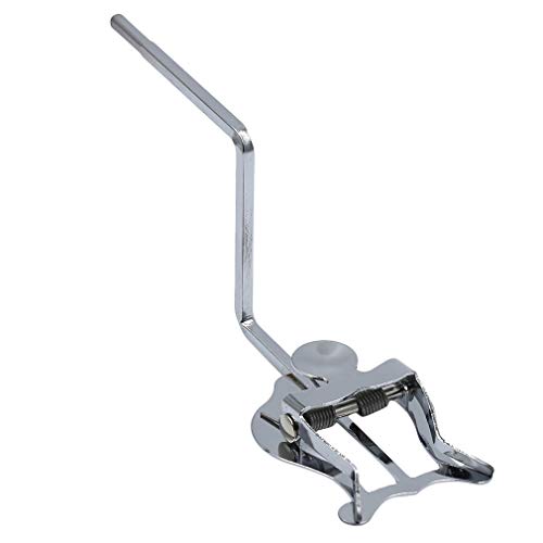 GloryMM Silver Alto Saxophone Traveling Clip Plating Sax Lyre Clamp-On Holder Musical Instrument Part
