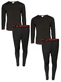 Beverly Hills Polo Club Boys 4-Piece Performance Thermal Underwear Set (2 Full Sets)