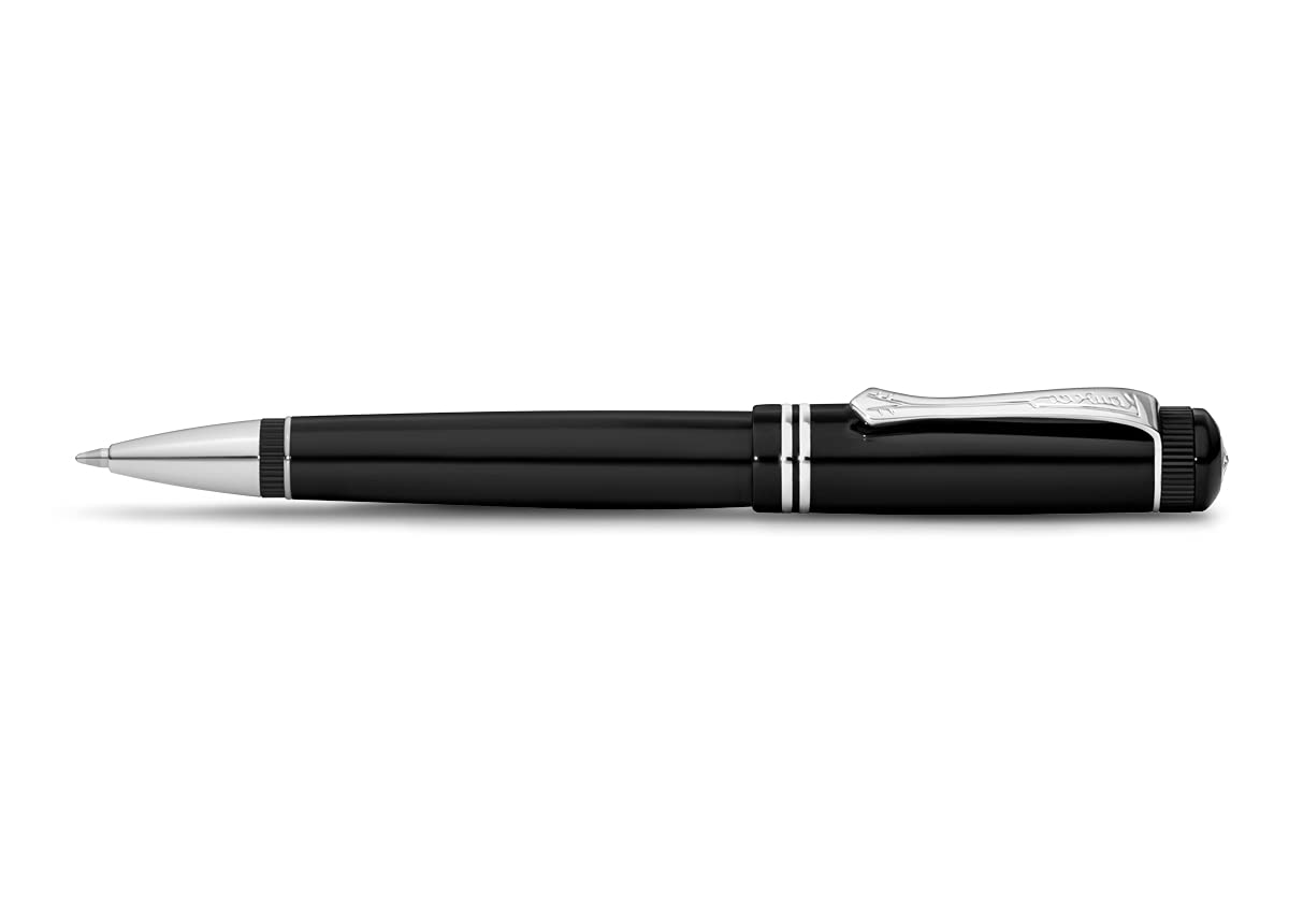 Kaweco DIA2 Ball Pen Chrome I Retractable Ballpoint Pen with Standard G2 Refills in a Tin Box I Acrylic Ball Pen 14 cm