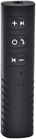 Bluetooth Receiver, Portable Wireless Audio Adapter for Car Kits Audio Adapter Hands Free Calling Built-in Mic for Car Audio (BLACK)