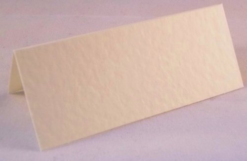 100 x Hammered Ivory Blank Wedding Table Name Place Cards