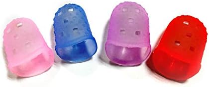 XSM 4 In 1 Guitar Fingertip Protectors Silicone Finger Guards For Ukulele