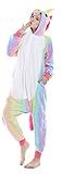 US Top Unicorn Adult Animal Kigurumi Cosplay Costume Pajamas Onesies (M(158cm-168cm), colorful Unicorn)