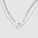 Boosic Layered Necklace Dainty Silver Tone Chokers Chain Necklace for Women