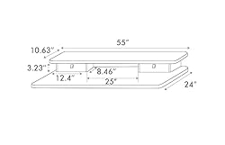 FEZIBO 55 x 24 Inch Whole-Piece Height Adjustable