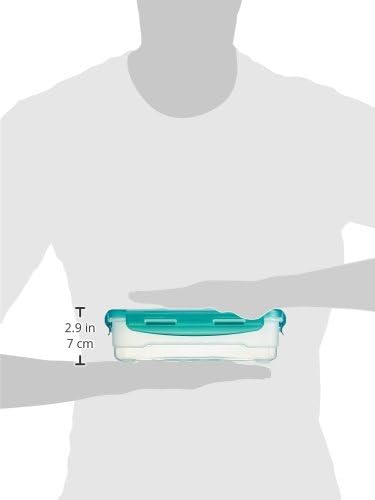 Set di 3 contenitori ermetici per alimenti da 1.2 litri, con coperchio, in plastica senza BPA, adatti per frigorifero, congelatore, microonde e lavastoviglie, trasparenti