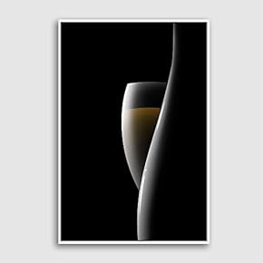 Framed Wine Glass Home Artwork for Living Room Bedroom