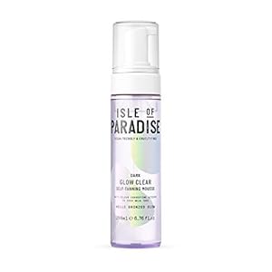 Isle-of-Paradise-Fake-Tan-Mousse-Dark-200-ml-Glow-Clear-Self-Tanning-Foam-Natural-Ingredients-Vegan Isle of Paradise Self Tan Mousse, Dark (200 ml) Glow Clear Self Tanning Foam, Natural Ingredients & Vegan (packaging may…