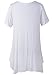 LARACE Womens Swing Tunic Tops Loose Fit Comfy Flattering T Shirt (3X, White)