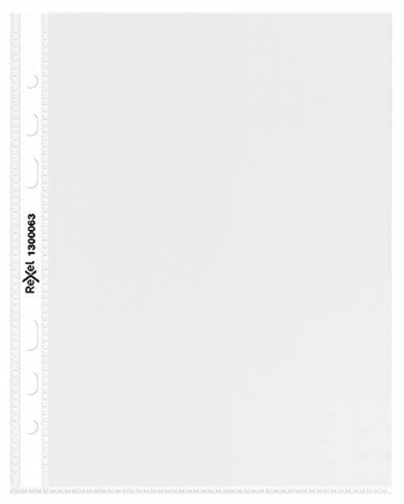 Rexel Quality A5 Punched Pockets, Glass Clear, Pack of 100, 1300063