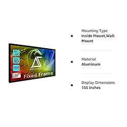 Akia Screens Fixed Frame Projector Screen 135inch