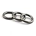JCBIZ 6pcs 35mm Round Spring Snap Hooks Clip DIY Accessories for Handbag Purse Shoulder Strap Key Chains Buckle Zinc Alloy Circle Round Metal Spring Key Ring Black