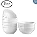 10-Ounce Porcelain Bowl Set，Soup Bowl Set，Dinner Set for Cereal, Soup 8 Packs,White，4.5 Inch