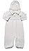 Boy's White Cotton Knit Christening Baptism Longall w/Blue Cross and Hat 6 Mo