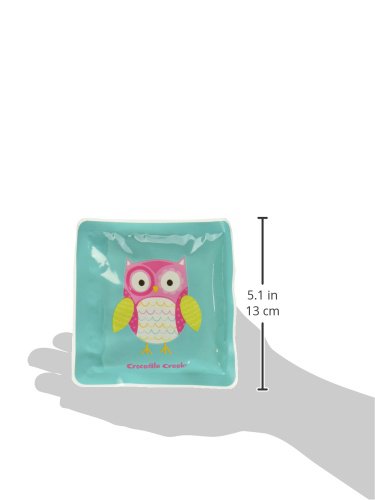 Crocodile Creek Girls Eco Reusable Owl Ice Packs for Lunch Boxes (Set of 2), Teal, 5"