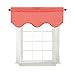 Turquoize Solid Blackout Valance, Short Curtains, Scalloped Window Treatment, Coral, 52-inch 18-inch, 1 Panel