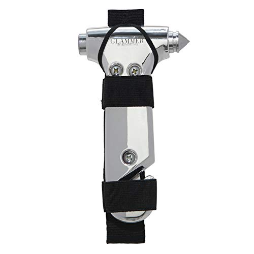 BlingSting Chrome Glammer Safety Hammer - Auto Glass Window Breaker and Seat Belt Cutter Emergency Escape Tool for Women's Safety, Child Safety, Family Rescue in Vehicle Roadside Emergency - Thumbnail 4
