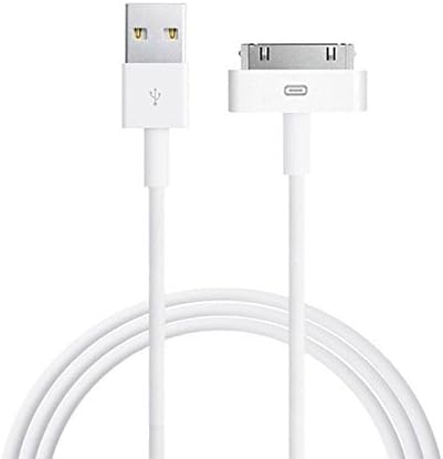 30 Pin Cable, 6ft iPad/iPod Dock 30 Pin Connector to USB Cable Charging Cord Cables for iPhone 4/4s, iPhone 3G/3GS, iPad 1/2/4, iPod (6ft iPad Cable White)