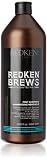 Redken Brews Mint Shampoo For Men, Energizing Mint Scent With Menthol For Soothing, 33.8 fl. oz