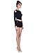 HIKA Women's Fashion Long sleeve Stretchy Off-shoulder Crop Top Medium Black