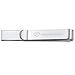 HONEY BEAR 1.57inch Mens Boys Skinny Tie Clip Bar for Narrow Tie Wedding Gift 4cm (Brushed Silver 4cm)