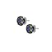 Round Mystic Fire Color Cz Stud Earrings on 925 Sterling Silver Rhodium Plated (4mm)