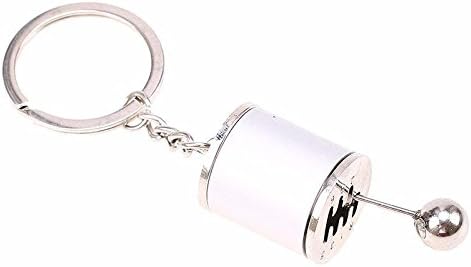 TunerGear Stick Shift Gear Shift 6-Speed Manual Transmission Keychain Keyring (Silver)
