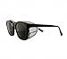TITUS G12 Retro Style Safety Glasses Soft Folding Stainless Steel Mesh OR Color Matched Side Shield (Black Frame/Smoke Lens, Glasses Only)