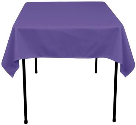 Square Polyester Tablecloth 54x54 Inches (Multiple Colors Available) By Runner Linens Factory (Purple)