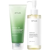 ANUA Double Cleansing Duo for Facial Cleansing | Heartleaf Pore Control Cleansing Oil &amp; Quercetinol Deep Cleansing Foam, for Makeup Remove &amp; Wash, Blackhead, Korean Skincare