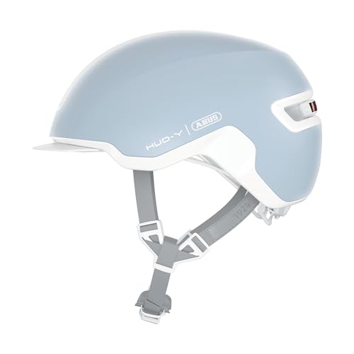 ABUS Fahrradhelm HUD-Y mit Rücklicht, Pure Aqua, M