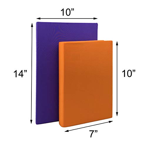 Miukada Stretchy Jumbo Book Covers Book Suits Fits Hardcover Textbooks(from 7"x10" to 9.5"x14").Washable, Reusable,Valuable and Non-Adhesive Fabric Book Protector(Pack of 6 Assorted Colors)