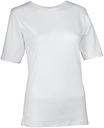Rosette 100% Cotton Short Sleeves Undershirt (X Large, White)