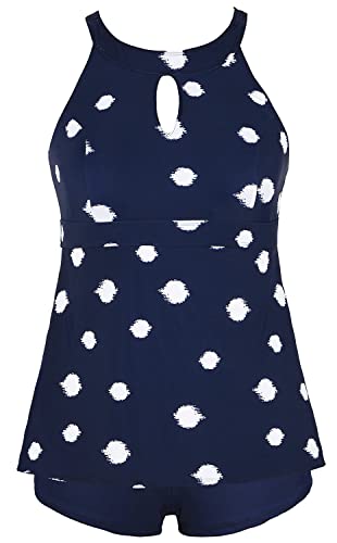 Septangle Womens Vintage Floral Print Tankini Set