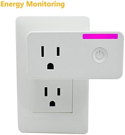 Smart Plug, Wi-Fi, Compatible With Alexa and Google Assistant, Remote Control From Anywhere With Smart Phone, No Hub Required, Smart Timer Outlet (Smart Wi-Fi Plug With Energy Monitoring)