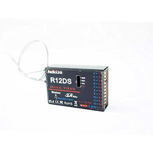 Radiolink 2.4GHz R12DS RC Radio Receiver Support SBUS/PWM DSSS&FHSS AT9/AT9S/AT10/AT10II