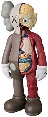 Summerweather Prototype KAWS Original Fake Dissected Companion Model Art Toys Action Figure Collectible Model Toy 15" 37cm (Brown)