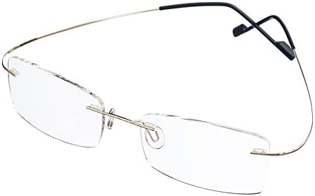 Bi Tao Super Light 100% Titanium Reading Glasses 4.50 Men Women Fashion Rimless Reading Eyeglasses 23 Strengths Available in 6 Colors+ Eyewear Case