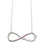 Directioner Fans 'Forever and Always' Infinity Necklace - Pink Inscription/Silver-Tone XC343RPK