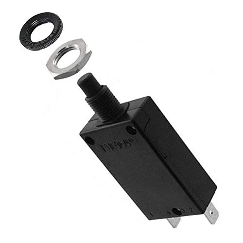 2-5700-IG1-P10-DD-25A, Circuit Breaker; Therm; Push; Cur-Rtg 25A; Panel; 1 Pole; Vol-Rtg 250/28VAC/VDC