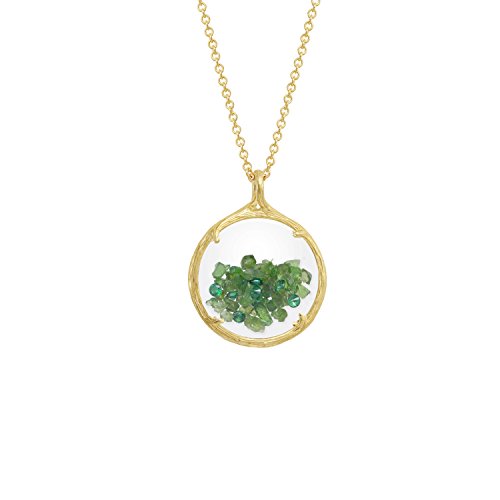 Birthstone shaker floating crystal stone necklace (may …