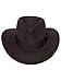 Men's Indiana Outback Fedora Hat Brown Crushable Wool Felt by Silver Canyon, Brown, X-Large